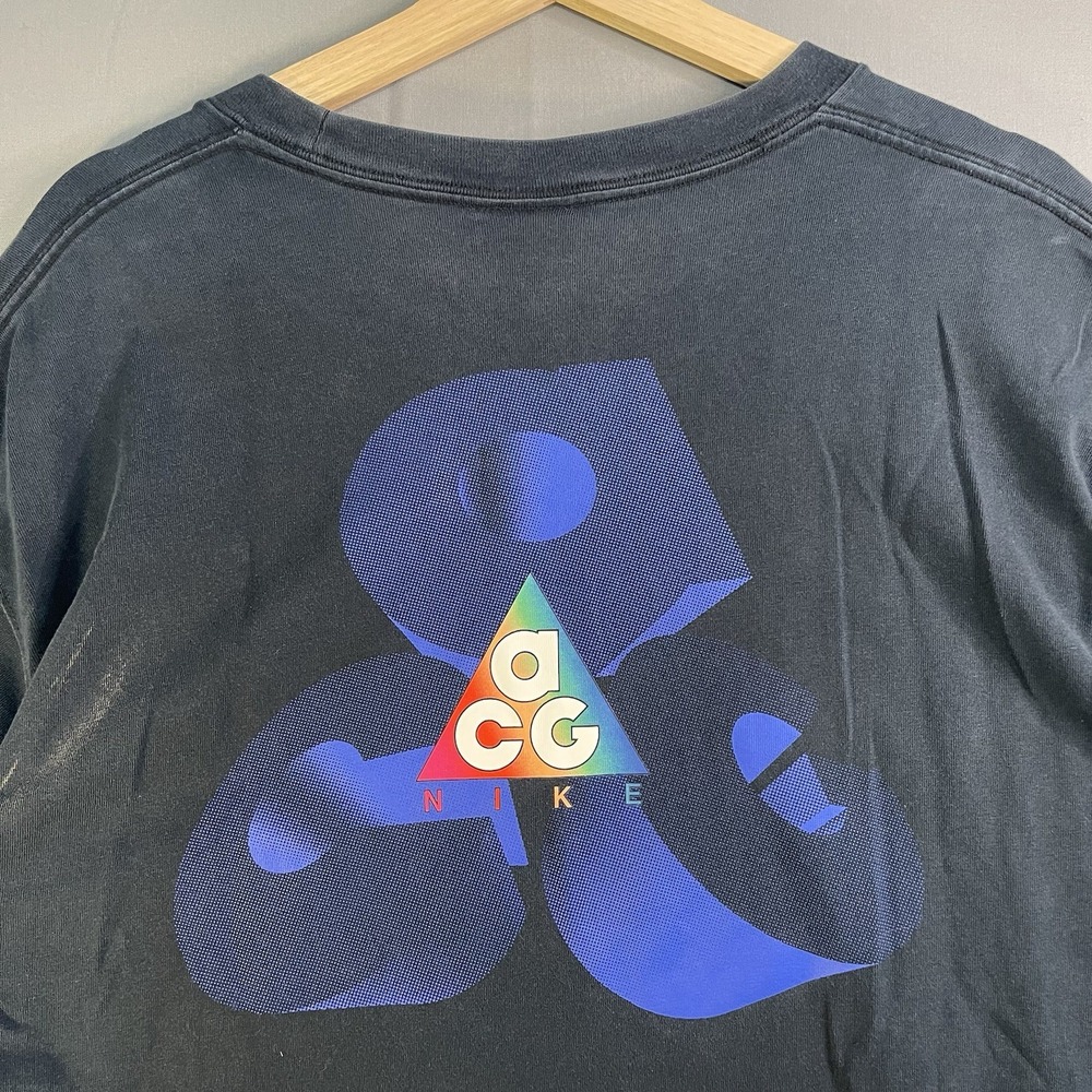 Nike ACG Light Cotton Crew Neck Logo Short Sleeve T-Shirt Men's Medium Navy Blue
